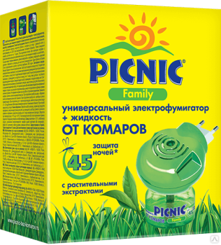 Комплект фумигатор+жидкость от комаров Picnic Family 30мл