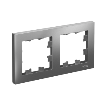 Рамка Schneider Electric AtlasDesign 2 поста, цвет сталь, арт. ATN000902