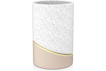 Стакан для зубных щеток TERRAZZO полирезина цвет белый