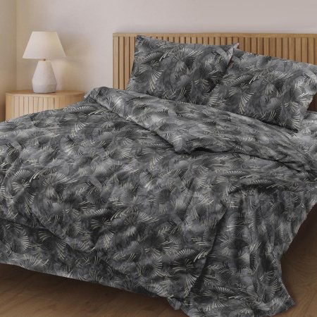 Комплект постельного белья Фантазия евро бязь серый