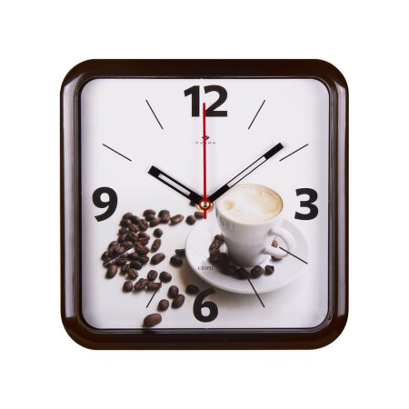 Часы настенные  Кофе 22х22см цвет темно-коричневый