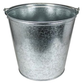 Ведро хозяйственное Лысьва оцинкованная сталь 9л цвет хром