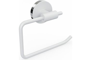 Держатель для туалетной бумаги настенный белый LORD без крышки