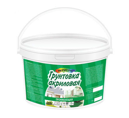 Грунтовка акриловая проникающая Эконом Акритон 5 л