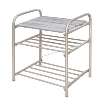 Банкетка с сиденьем 2-х ярусная 50х 44х 33см цвет белый Банкетка с сиденьем 2-х ярусная 50х 44х 33см цвет белый