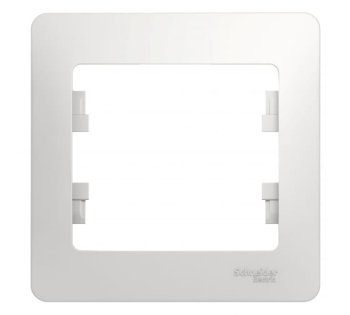 Рамка Schneider Electric Glossa 1 пост, цвет белый, арт. GSL000101