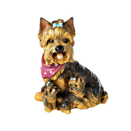 Садовая фигура Собачка с щенками  32 см Садовая фигура Собачка с щенками  32 см