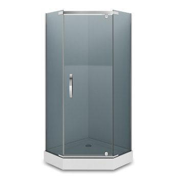 Ограждение душевое ALEX BAITLER Изумруд низкий поддон 90х90х200см затемненное стекло