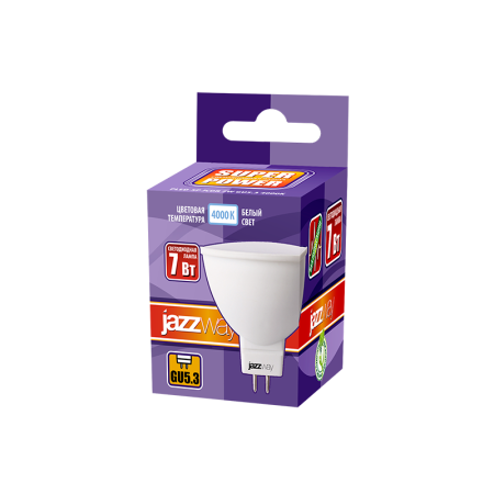 Лампа светодиодная Jazzway GU5.3 7Вт 4000К нейтральный белый MR16
