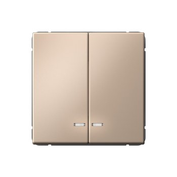 Выключатель встраиваемый Systeme Electric ARTGALLERY 2 кл. песочный, с подсветкой, арт. GAL001253s