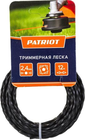 Леска для триммера PATRIOT 2,4мм 12м