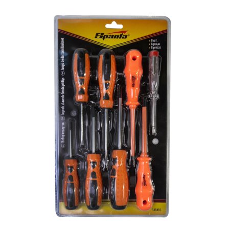 Набор отверток Sparta SL 4-5/PH 0-1-2 100 мм 8 шт