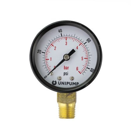 Манометр радиальный UNIPUMP 55мм 1/4" 6 бар