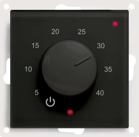 Терморегулятор Grandeks механический черный 16А