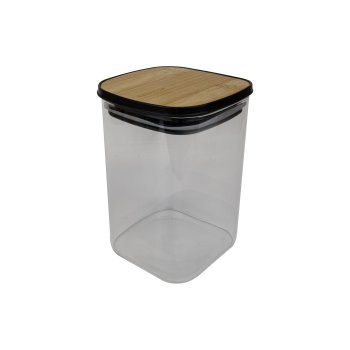 Банка для сыпучих продуктов Атрибут BAMBOO 1л стекло