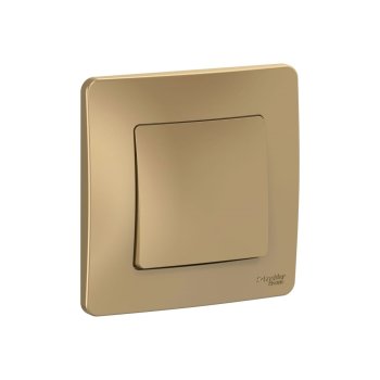 Выключатель встраиваемый Schneider Electric Blanca 1 кл. титан, без подсветки, арт. BLNVS010104