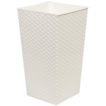 Кашпо с вкладышем Ротанг 8/15л белый