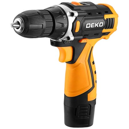 Дрель-шуруповерт аккумуляторная DEKO DKCD12V Li-lon 12В 2x1,5Ач 32Нм