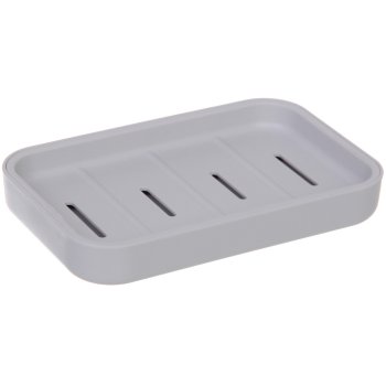 Мыльница Агата пластик цвет серый настольная