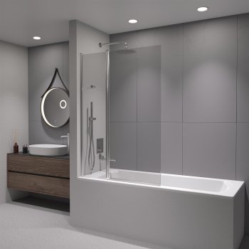 Штора для ванной  RGW Screens 100х140см стекло цвет прозрачный