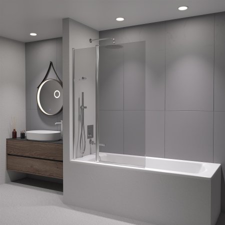 Штора для ванной  RGW Screens 100х140см стекло цвет прозрачный