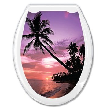 Сиденье для унитаза Закат пластик цвет белый