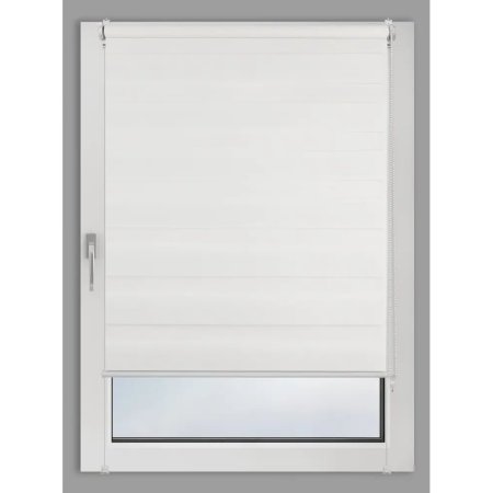 Штора рулонная полиэстер Prakto День-ночь 80х160см белая