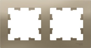 Рамка Schneider Electric AtlasDesign 2 поста, цвет шампань, арт. ATN000502