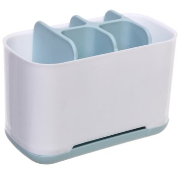 Подставка для зубных щеток с разделителем Rikki2 пластик цвет белый
