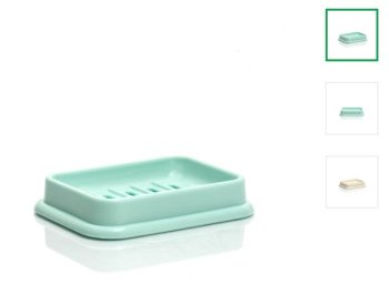 Мыльница С778 пластик цвет голубой настольная