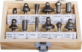 Набор фрез Stayer пазовая прямая 34,9 мм 12 шт Набор фрез Stayer пазовая прямая 34,9 мм 12 шт