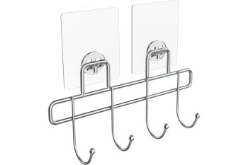 Планка с 4 крючками Lite цвет хром