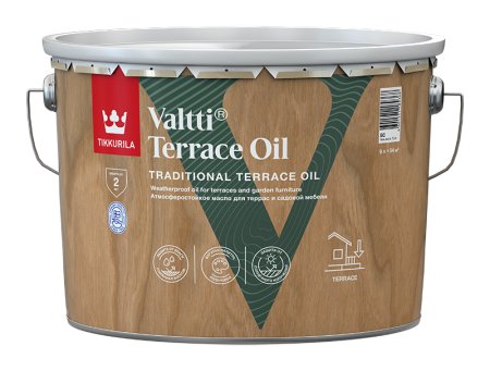 Масло Tikkurila VALTTI TERRACE OIL для террас, лестниц, полов основа ЕС 9 л