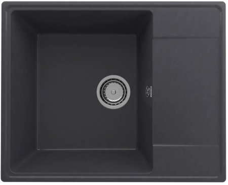 Мойка врезная Quartz Prima 605-08 Космос кварцевый композит 60,5х48,5х18см черный