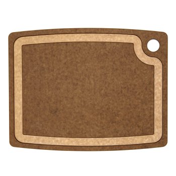 Доска разделочная подвесная 36х28см 6мм дерево/пластик цвет коричневый