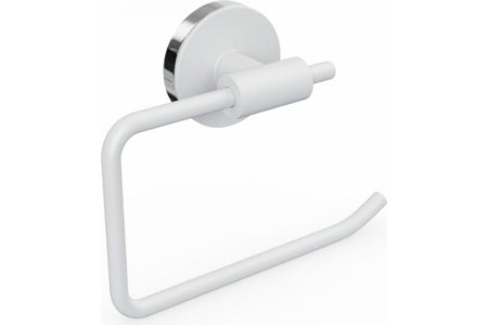 Держатель для туалетной бумаги настенный белый LORD без крышки