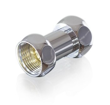 Соединитель TIM 1"х1" гг прямой 2 шт хром