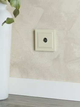 Розетка TV оконечная встраиваемая IEK Brite цвет бежeвый, арт. BR-A10-O-K10