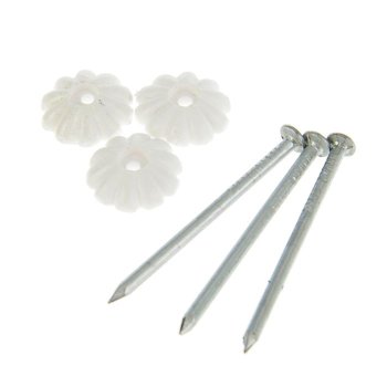 Гвоздь с декоративной шляпкой оцинкованный 1,8х30мм 80 шт. цвет белый