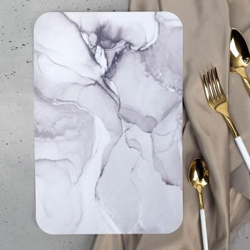 Доска разделочная Мрамор 30х20см 10мм пластик 1шт цвет белый