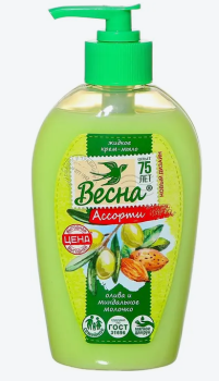 Крем-мыло жидкое Весна 280мл Ассорти олива и миндаль