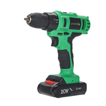 Дрель-шуруповерт аккумуляторная ZITREK Green 20 Li Plus Li-lon 20В 2x2Ач 42Нм