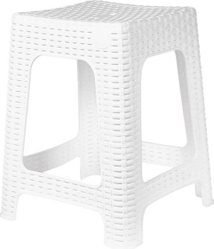 Табурет Rattan  36,3х36,3х44,8см белоснежный жасмин