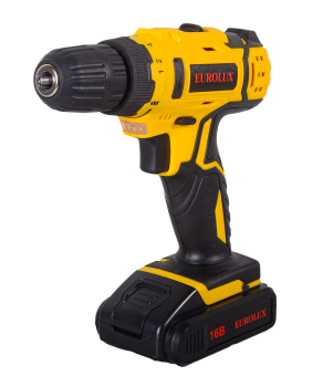 Дрель-шуруповерт аккумуляторная Eurolux ДА-16/2Li Li-ion 16В 2x1,5Ач 30Нм Дрель-шуруповерт аккумуляторная Eurolux ДА-16/2Li Li-ion 16В 2x1,5Ач 30Нм