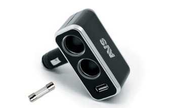 Разветвитель прикуривателя для авто AVS CS211U 1 шт 12/24 В