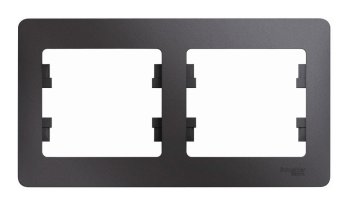 Рамка Schneider Electric Glossa 2 поста, цвет графит, арт. GSL001302