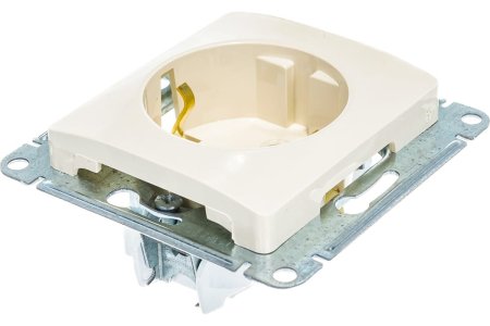 Розетка силовая одноместная встраиваемая Schneider Electric Glossa с заземлением, цвет бежeвый, арт. GSL000243