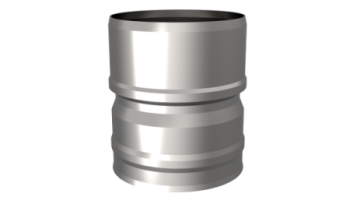 Переходник 110х115мм 1мм нержавеющая сталь