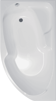 Ванна София акриловая 170х95см с каркасом, переливом, панелью левая