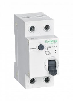 Автомат дифференциальный Systeme Electric City9 Set 1+N 4,5кА 10А 30мА арт.C9D34610